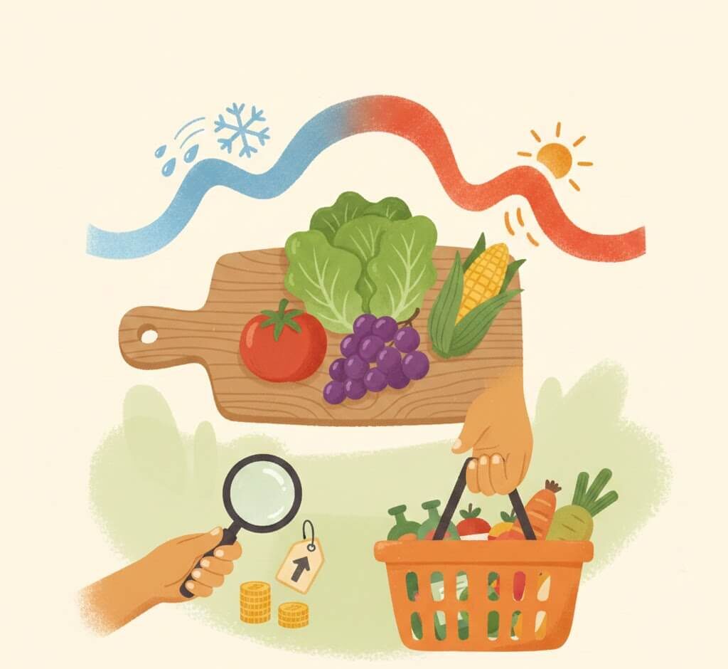 기후변화로 인한 식탁 물가 변동과 장보기 전략: 이상기후가 농산물 가격에 미치는 영향